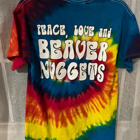 Buc-ee’s Tie Dye T-Shirt PEACE LOVE BEAVER NUGGETS Bucees TAG Medium - Picture 3 of 4